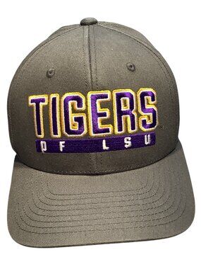 Tigers Of LSU Baseball Cap Gray Adjustable Embroidered Logo Snapback